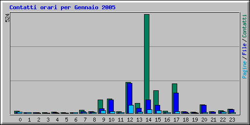 Contatti orari per Gennaio 2005